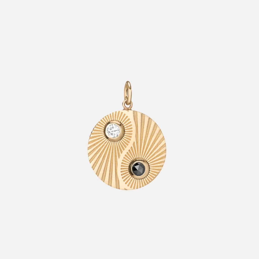 Kimberly Doyle Diamond Yin Yang Pendant Necklace - Sterling Silver Light Charm for Spiritual Balance