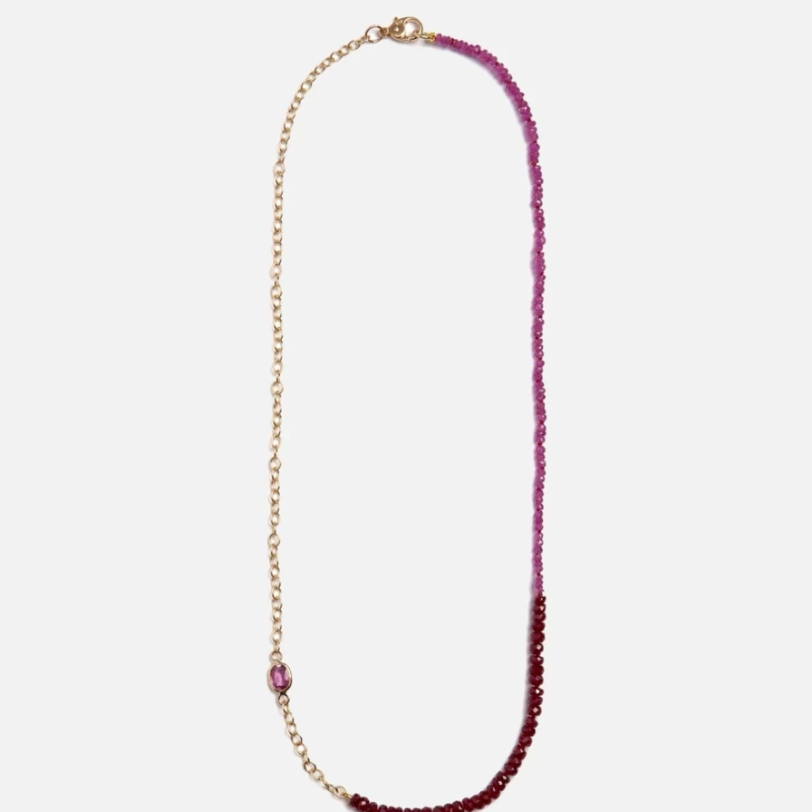 Objet-a Valerie Ruby Pendant Necklace - Elegant Gemstone Jewelry for Women