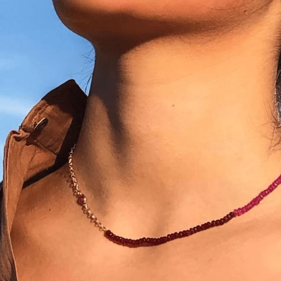 Objet-a Valerie Ruby Pendant Necklace - Elegant Gemstone Jewelry for Women