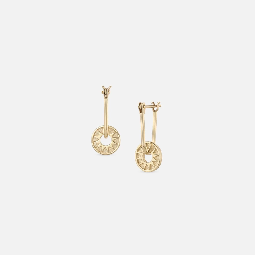 14K Yellow Gold Baby Star Earrings by EMBLM Fine Jewelry – Dainty Gold Star Studs for Infants