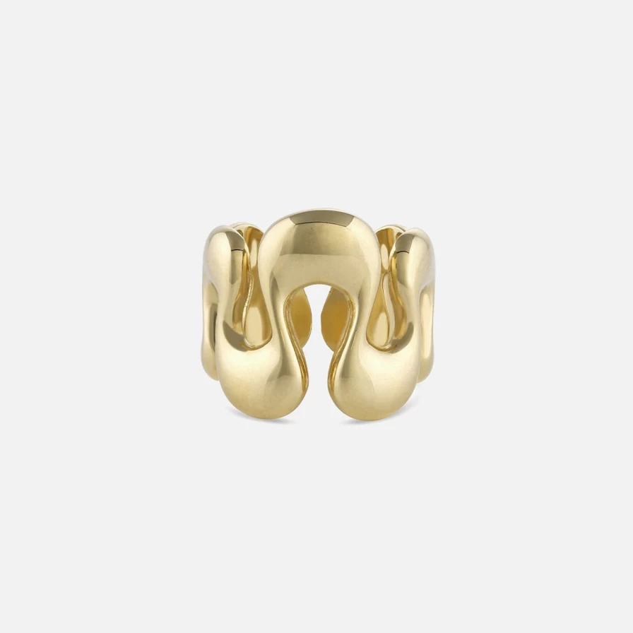 14K Yellow Gold Sene Ring by White/Space - Elegant Minimalist Band