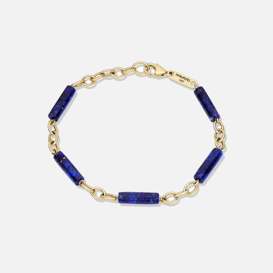 ParkFord Lapis Lazuli Bead Bracelet for Men & Women – Elegant Palace-Inspired Design