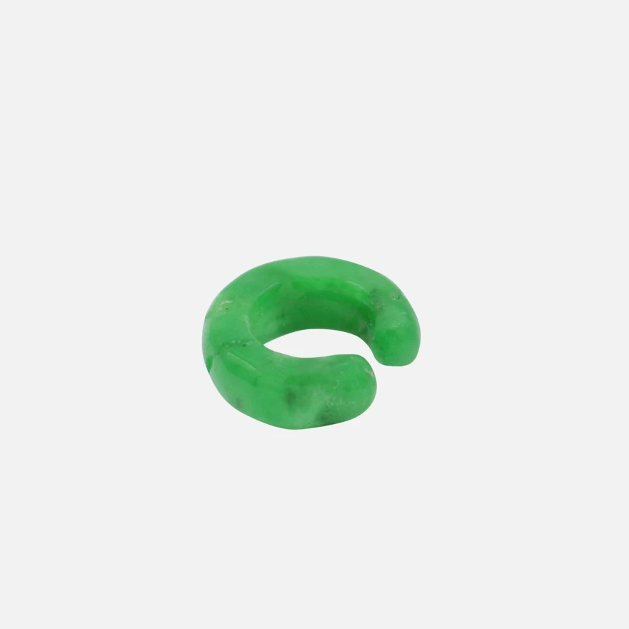 "SEREE Elegant Jade Earcuff – Unique Clip-On Ear Cuff for Women"