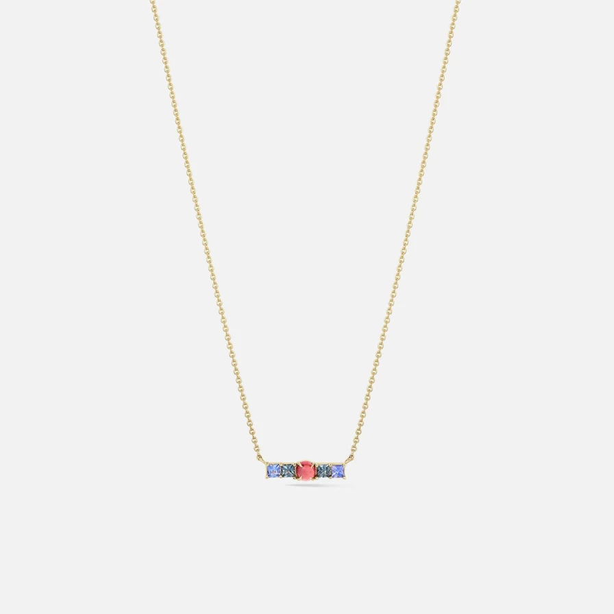 ParkFord Mini Dusk Line Necklace - Elegant Minimalist Dainty Chain Necklace for Women
