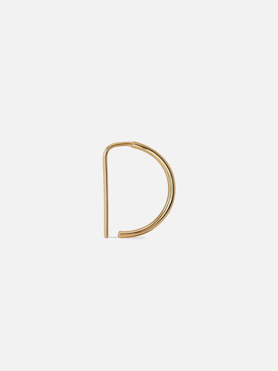 Labulgara Medium Demi Hoop Earrings - 14K Gold Plated Huggie Hoops for Women