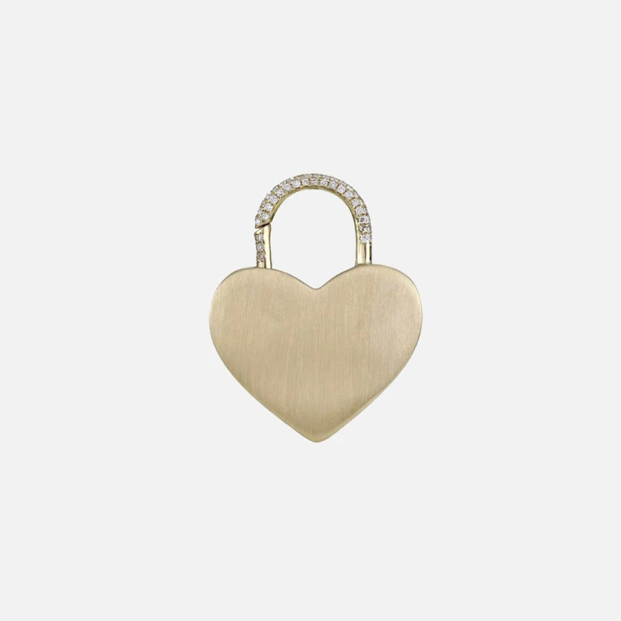 Lionheart Love Lock Padlock - Heart Charm Engravable Couple Gift for Anniversary Wedding Valentine's Day