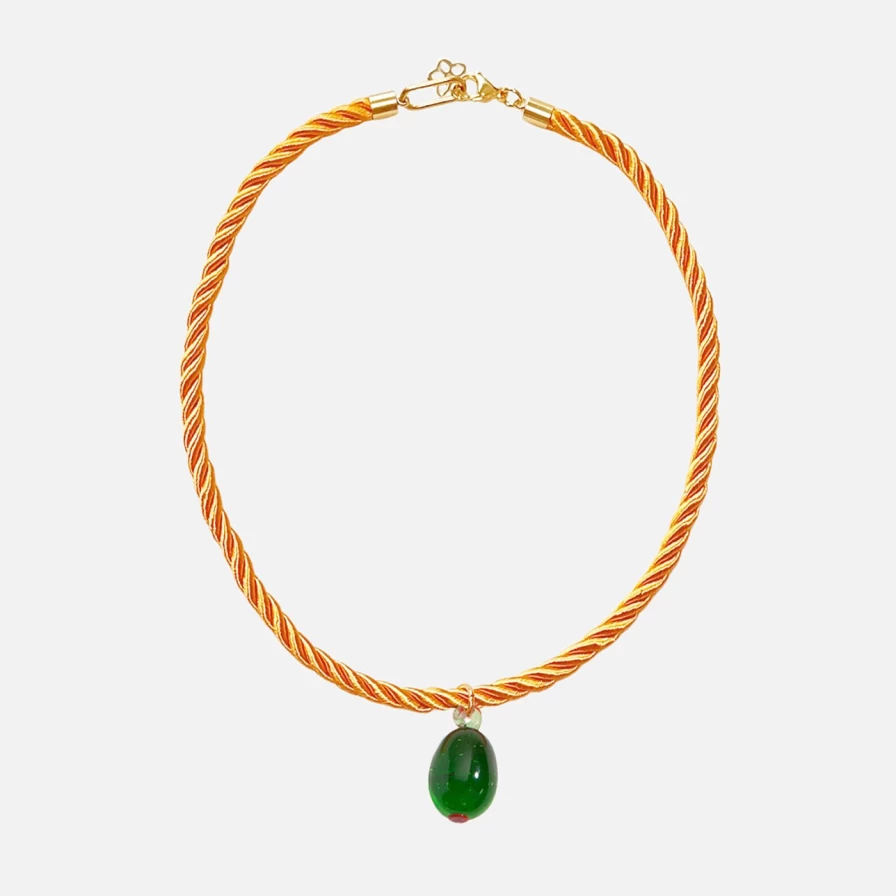 NOTTE Orange Olive Frutta Necklace - Elegant Dainty Pendant for Women