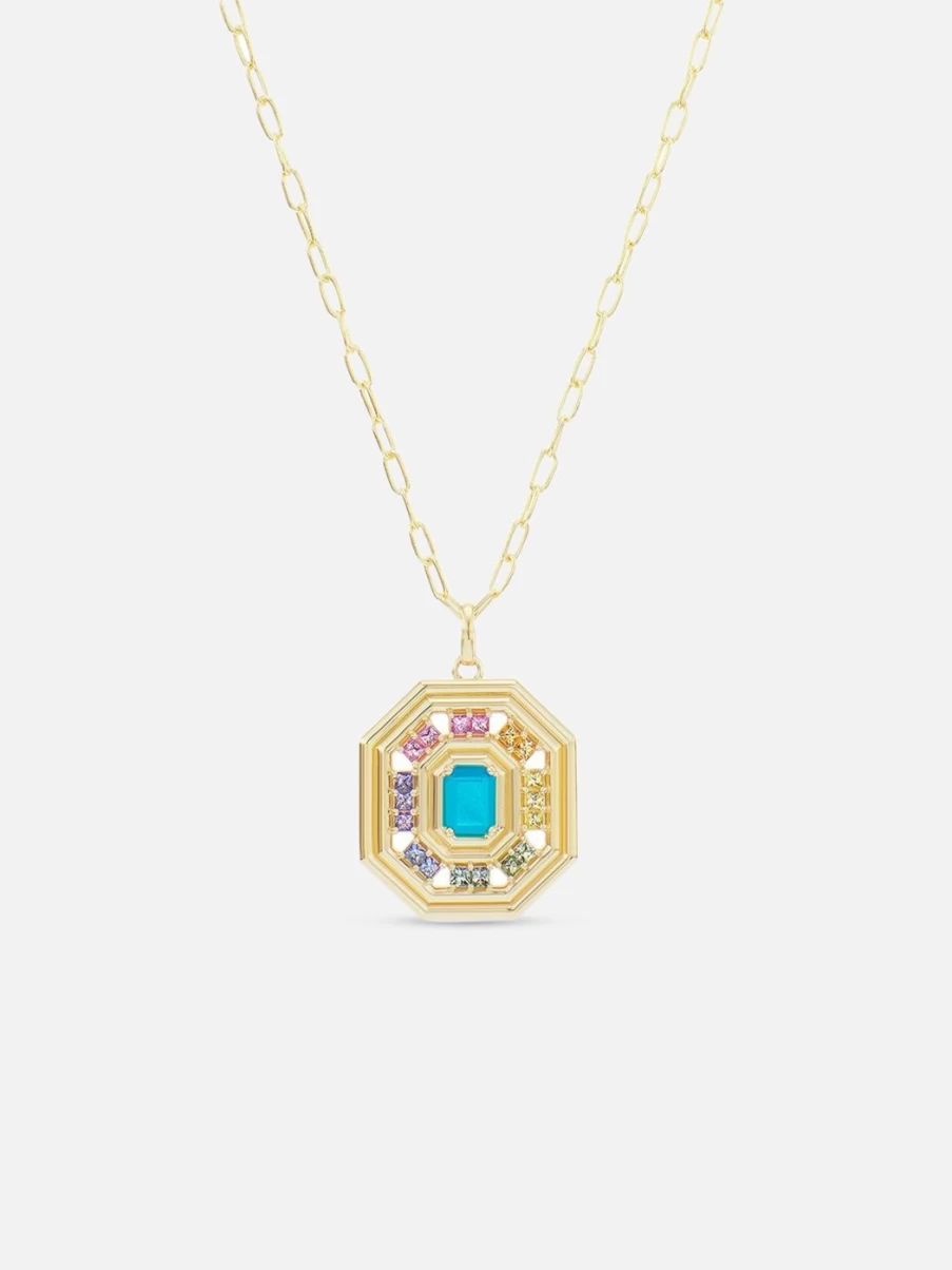 ParkFord Revival Nouveau Turquoise Pendant Necklace – Elegant Handcrafted Jewelry for Women