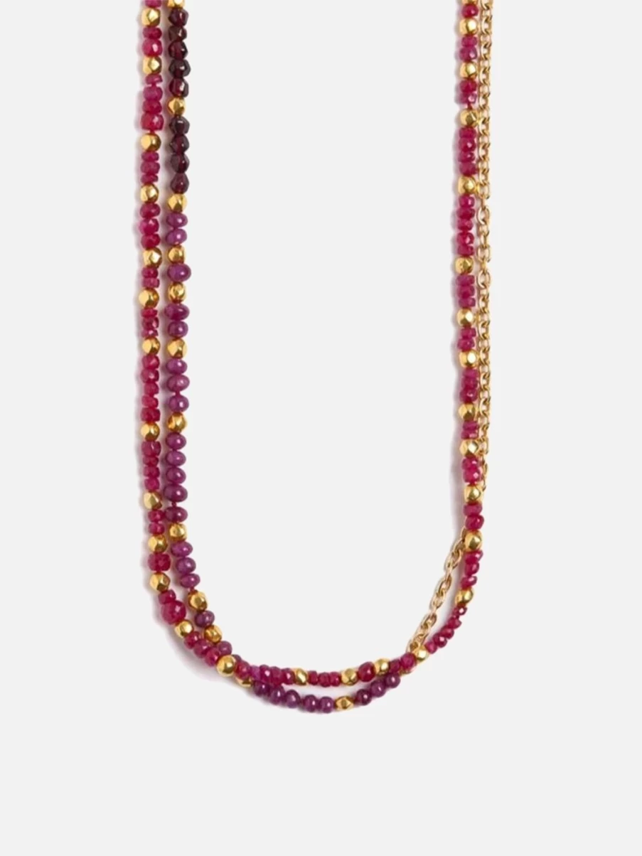 Objet-a Josef A La Plage Necklace with Rubies and Garnets – Handcrafted Luxury Jewelry