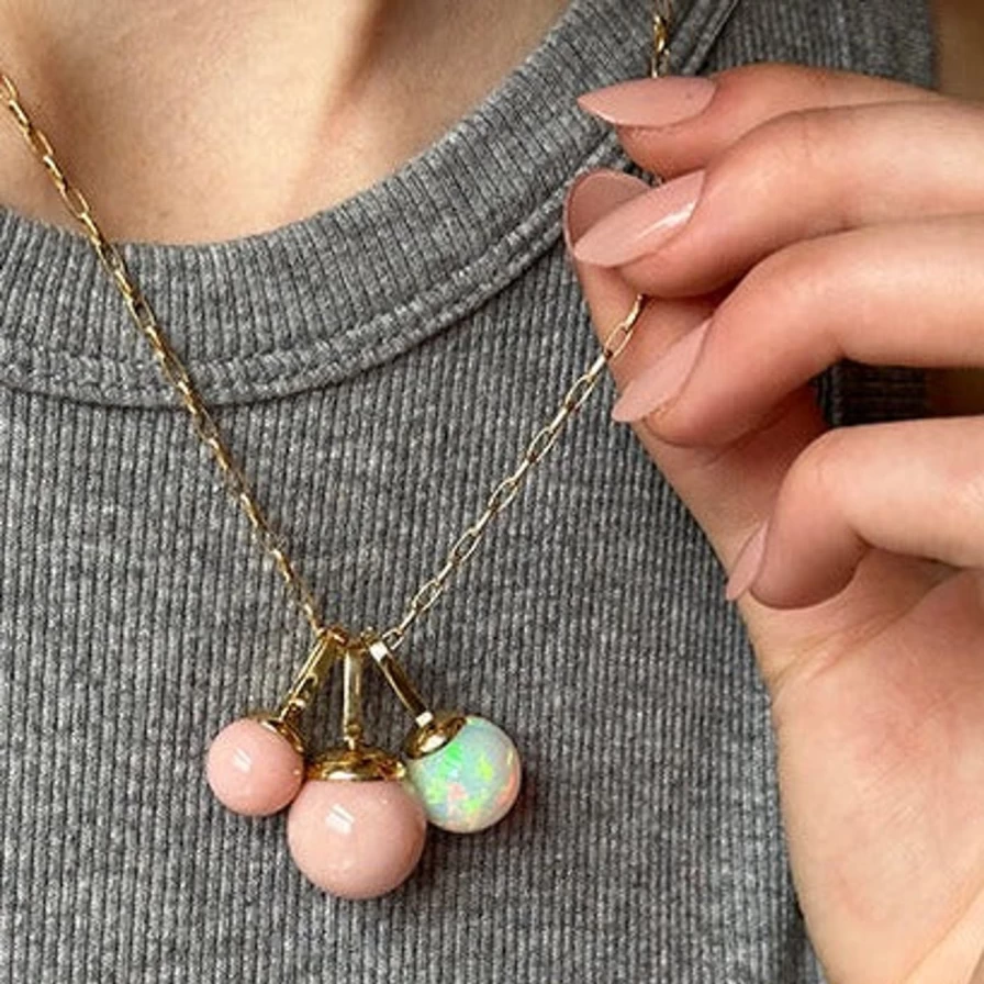 "Exquisite Akaila Reid Ethiopian Opal Charm – Genuine Small Opal Jewelry Pendant"