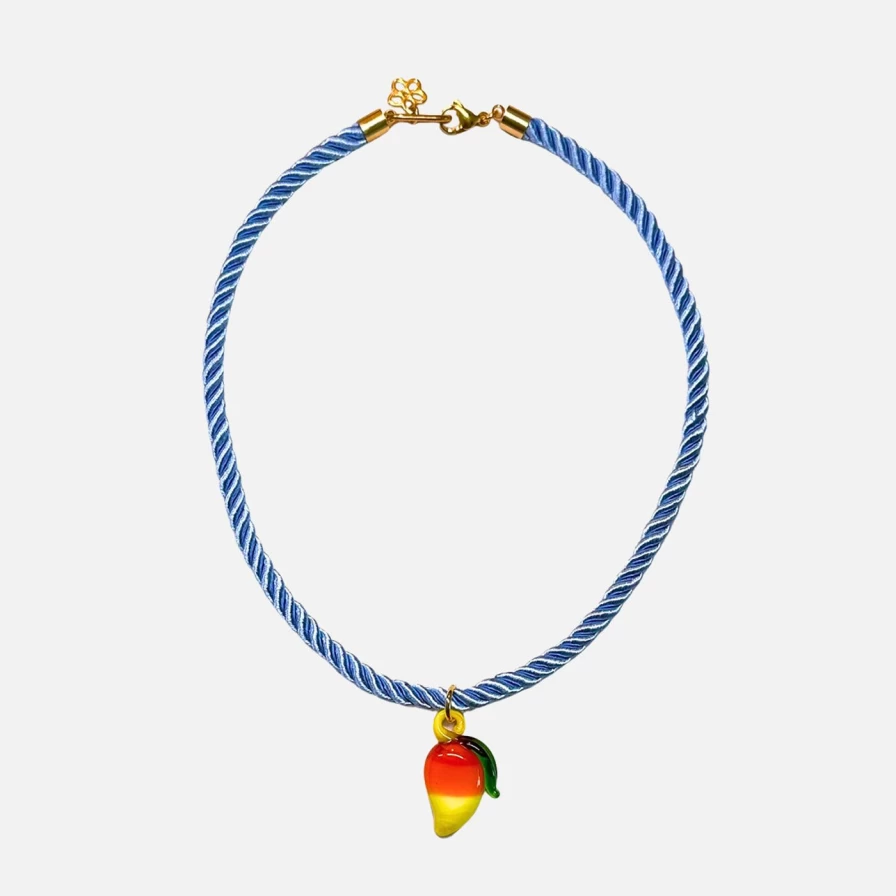 NOTTE Blue Mango Frutta Necklace – Elegant Fruit-Inspired Jewelry