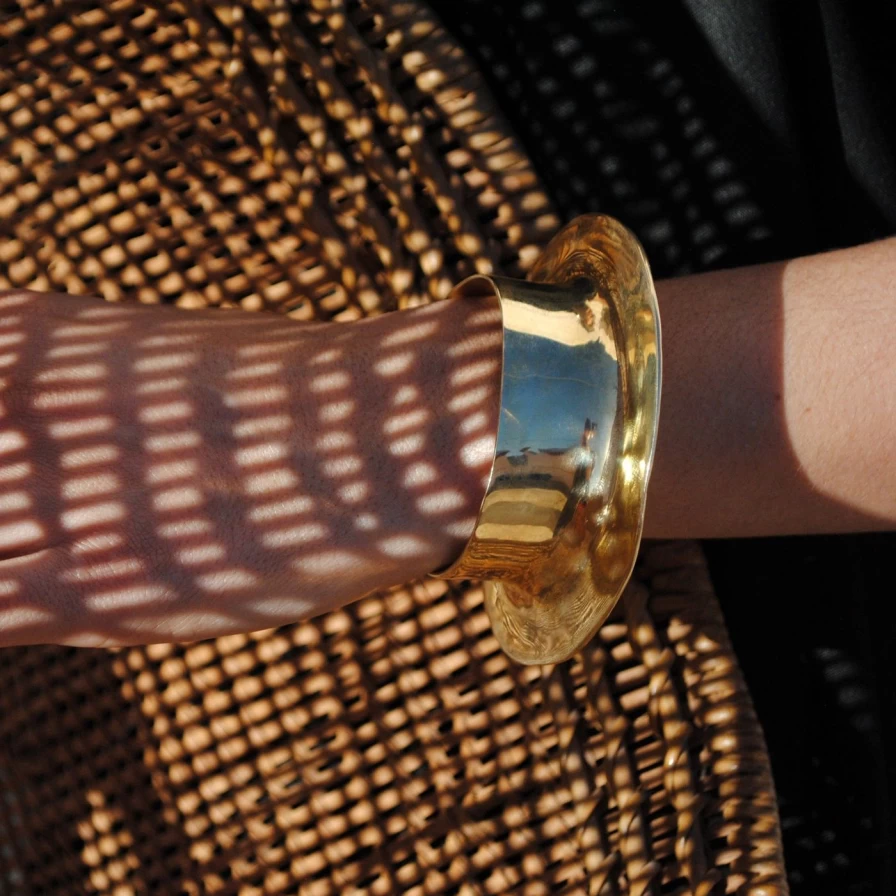 Ariana Boussard-Reifel Despina Cuff Bracelet - Elegant Gold Plated Bangle for Women