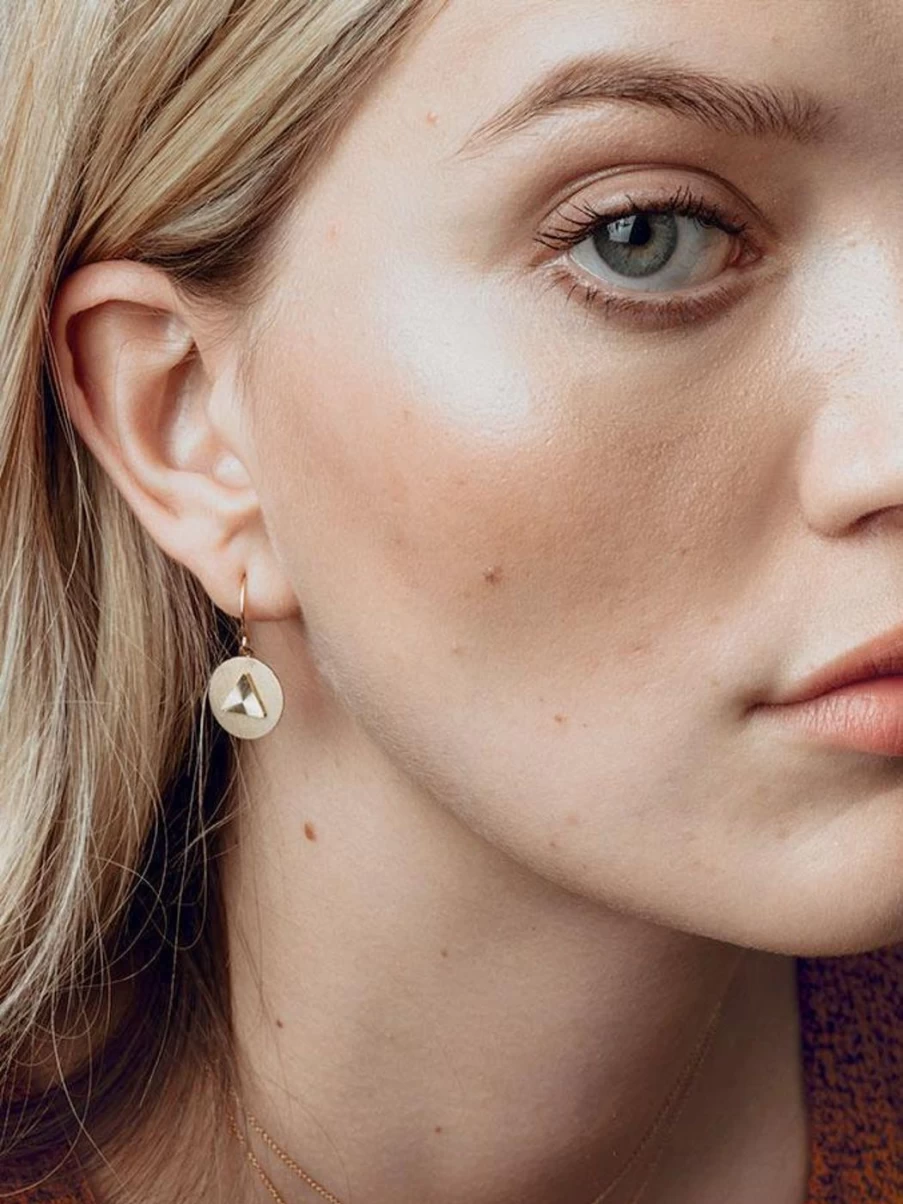 Alice Pierre Sunrise Earrings – Handcrafted Gold-Plated Hoop Earrings with Diamond Accents