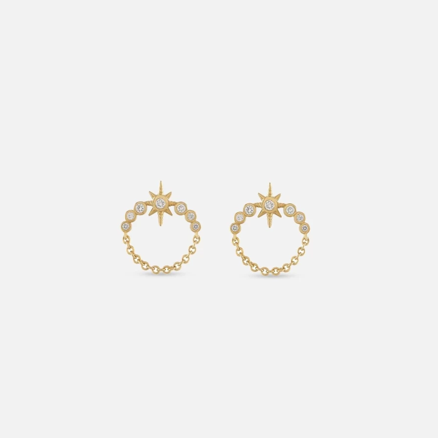 Eden Presley Orbit Studs Earrings – Hypoallergenic Cubic Zirconia Stud Earrings for Women