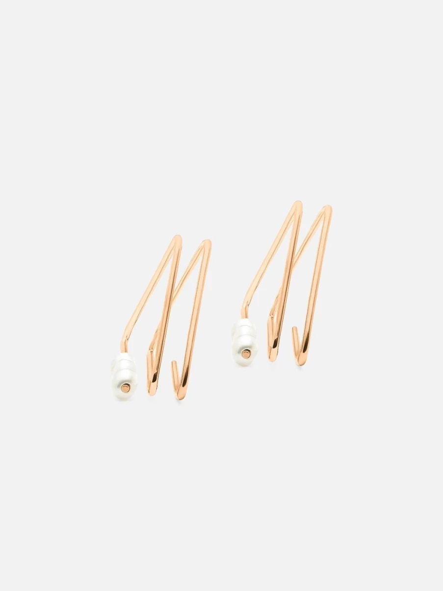 Noor Shamma Elegant Spiral Troika Earrings - Sterling Silver Boho Chic Jewelry