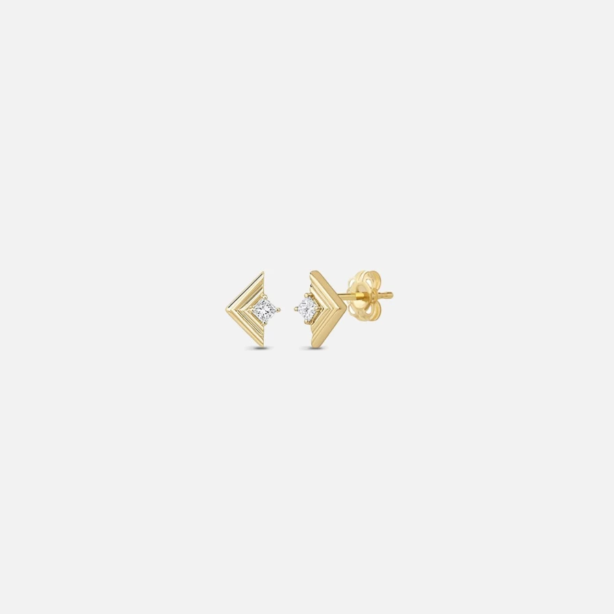 ParkFord Mini Frame Stud Diamond Earrings – Sparkling Elegance for Everyday Wear