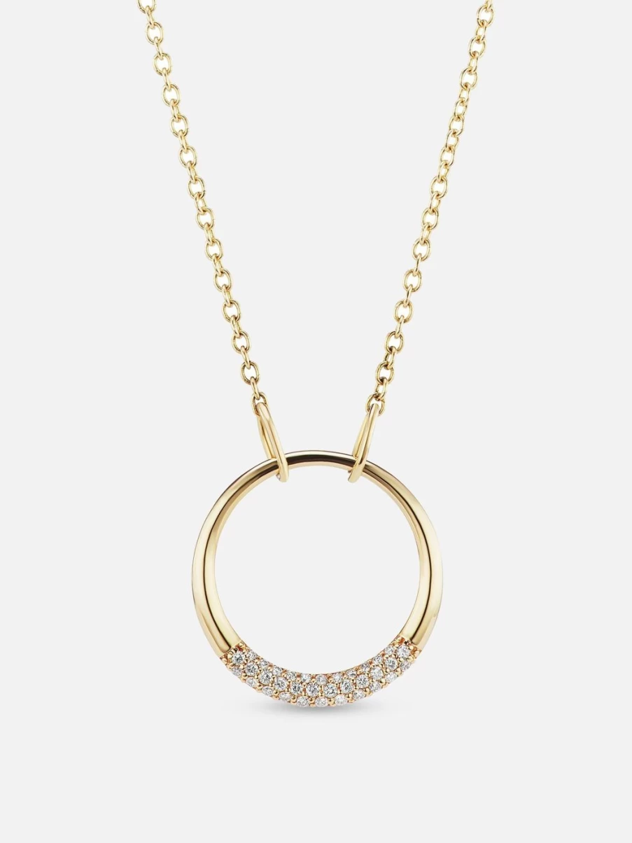 "The Gild Yellow Gold Petite Diamond Loop Necklace – Elegant Dainty Chain Jewelry"