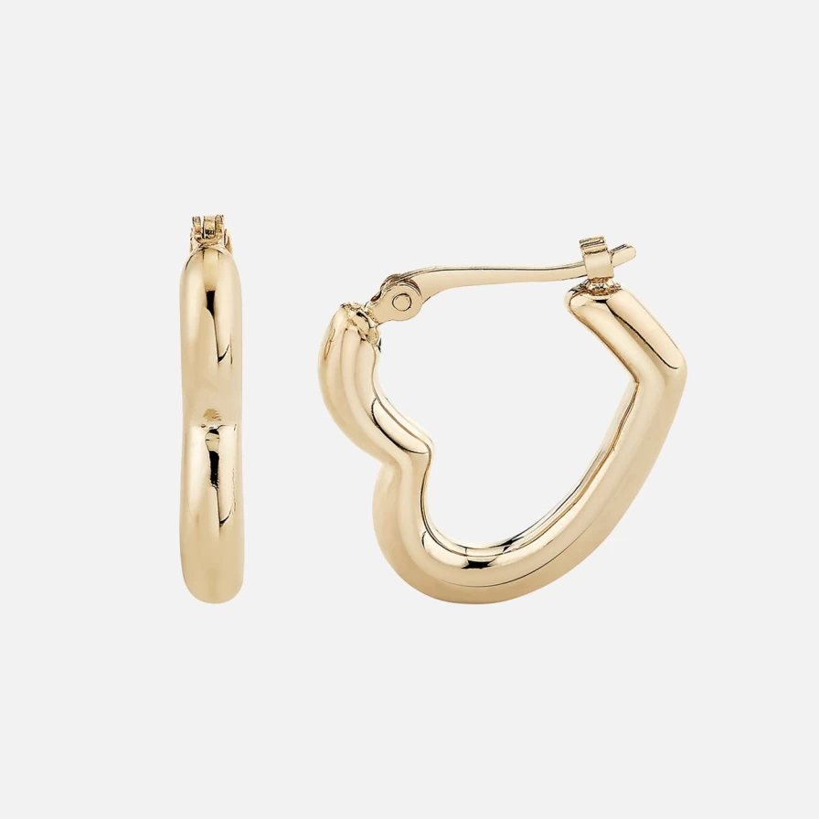 Ariel Gordon Jewelry Junior Heart Helium Hoops - Lightweight & Stylish Hoop Earrings for Teens