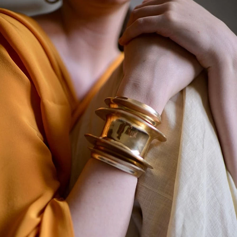 Ariana Boussard-Reifel Laran Cuff Bracelet - Elegant Gold Plated Bangle for Women