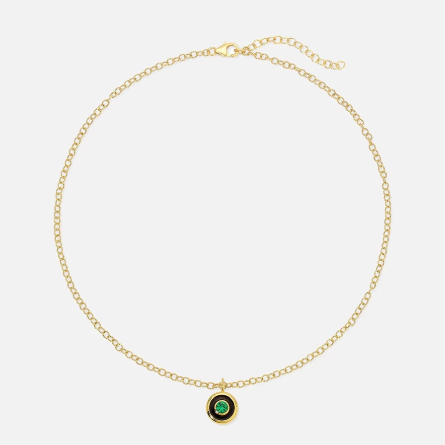 Monbouquette Reversible Lucky/Gold Coin Necklace - Two-Side Pendant Fashion Jewelry