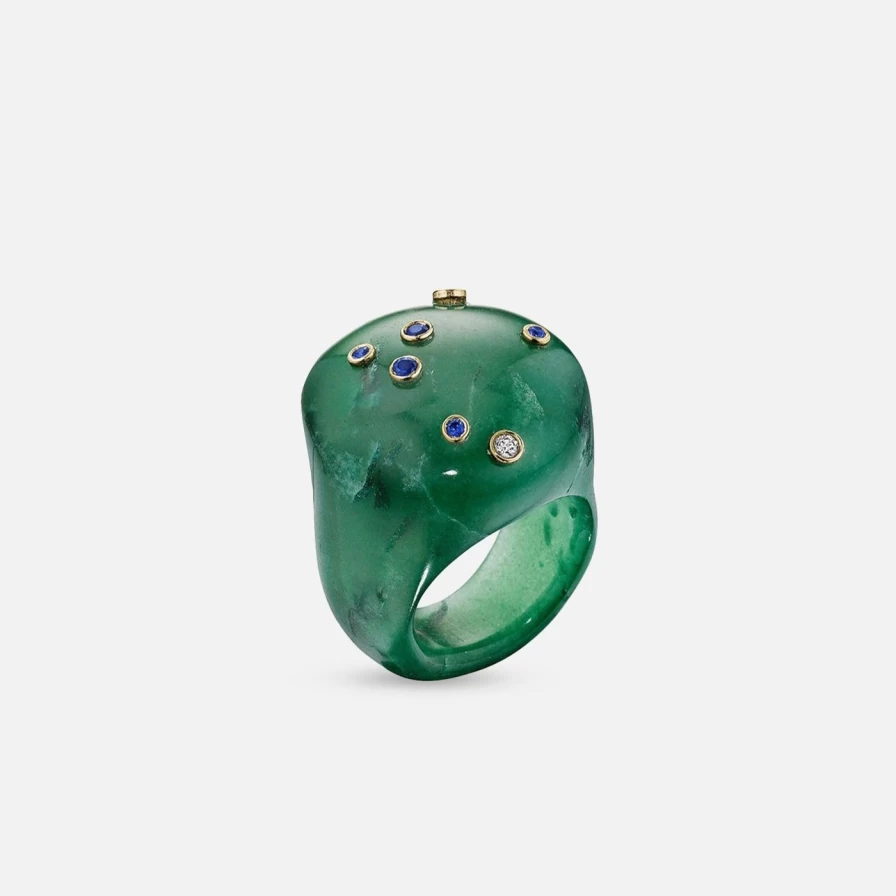 Bleecker & Prince Green Onyx Mini Sky Bubble – Handcrafted Gemstone Decorative Piece