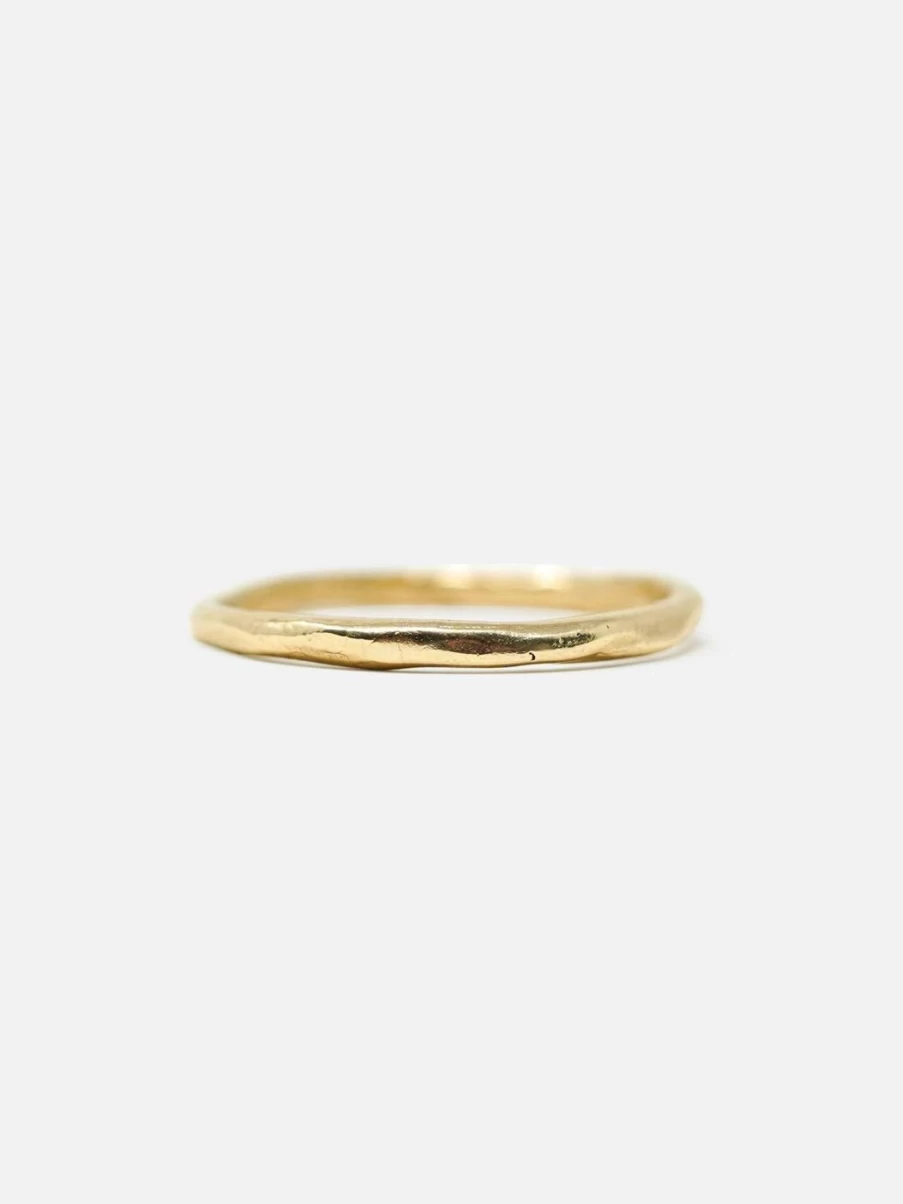 Mandy Reid Yellow Gold Byrdie Ring - Elegant 14K Solid Gold Band for Women