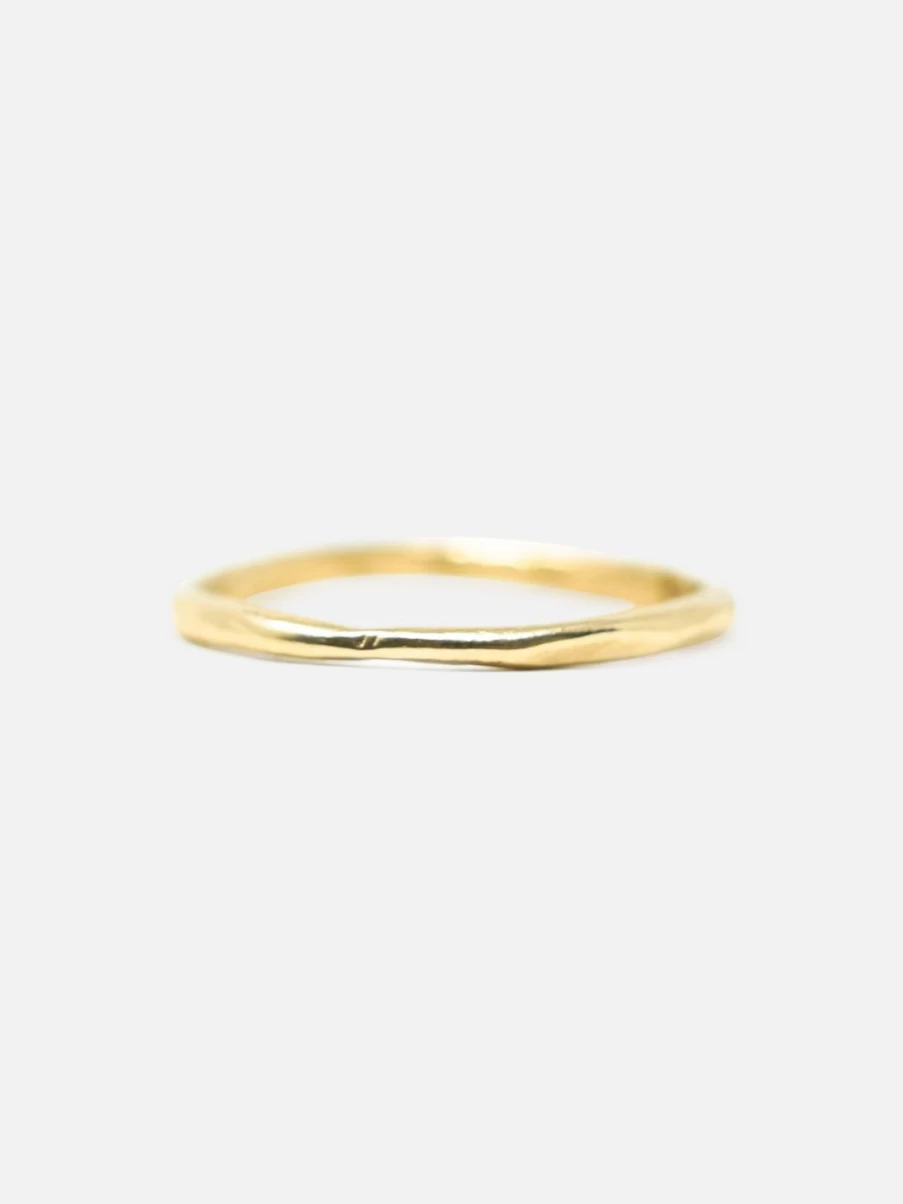 Mandy Reid Yellow Gold Byrdie Ring - Elegant 14K Solid Gold Band for Women