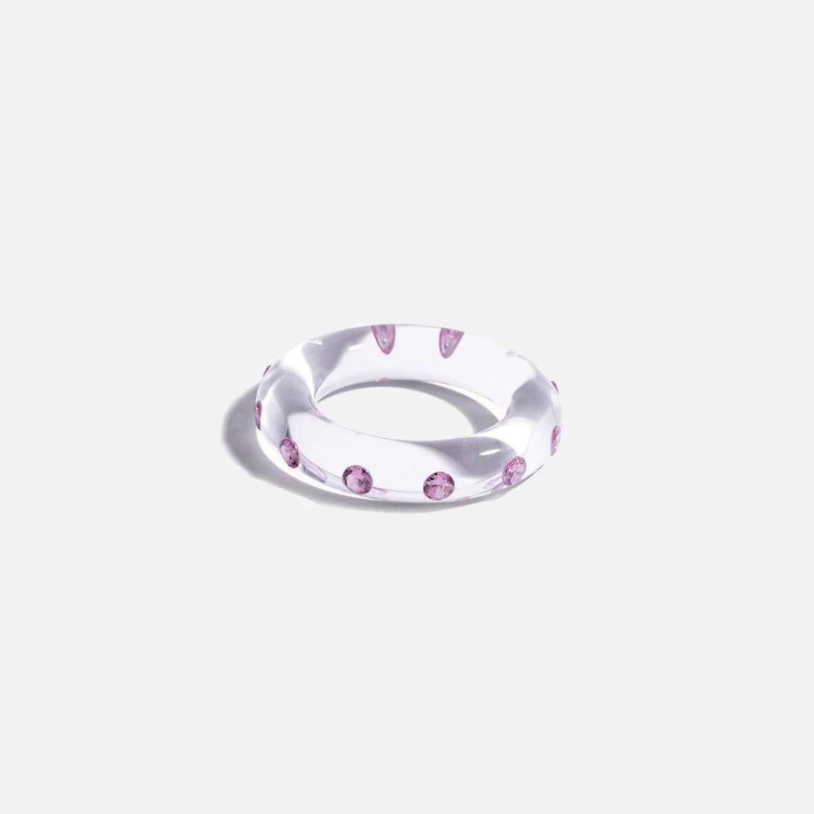 Sarah Noor Big Lucid Pink Bangle - Elegant Women's Fashion Bracelet