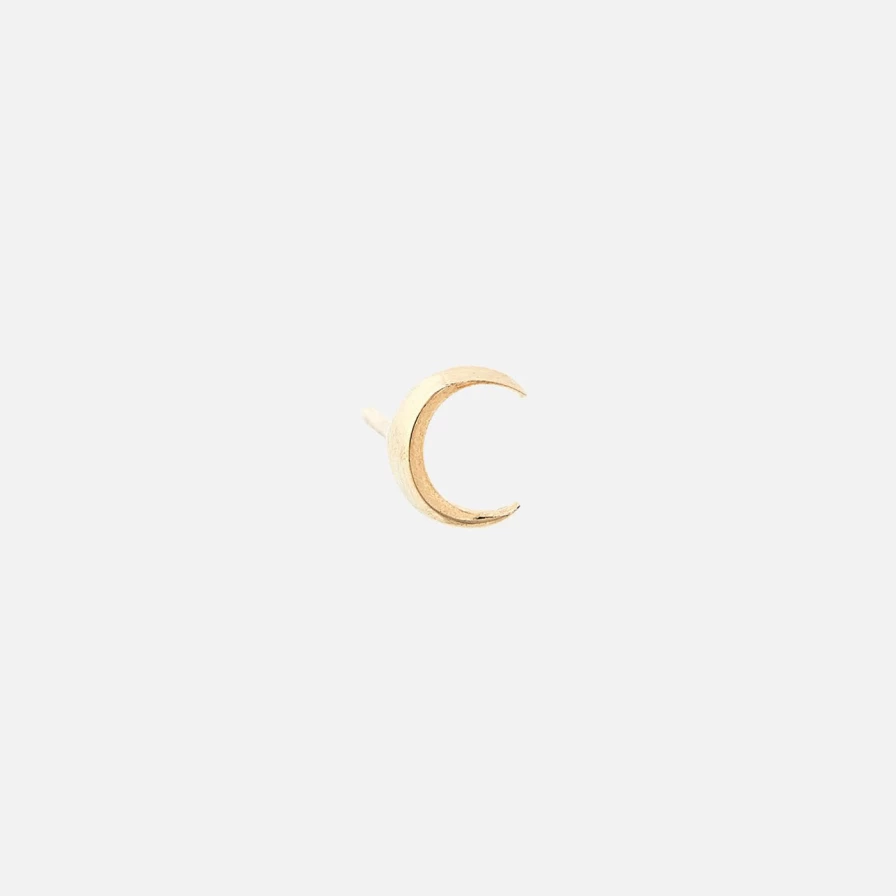 Talon Jewelry Tiny Crescent Moon Stud Earrings - Itty Bitty Studs for Minimalist Style