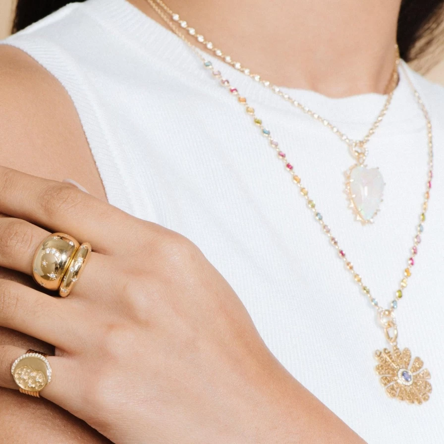 Eden Presley Celeste Dome Ring – Elegant Dome-Shaped Ring for Women