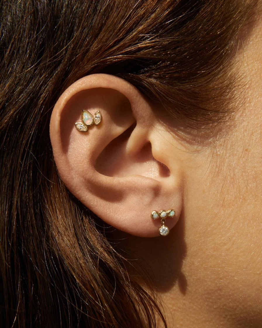 Pamela Love Molten Bar Drop Stud Earrings - Sterling Silver Geometric Dangle Jewelry