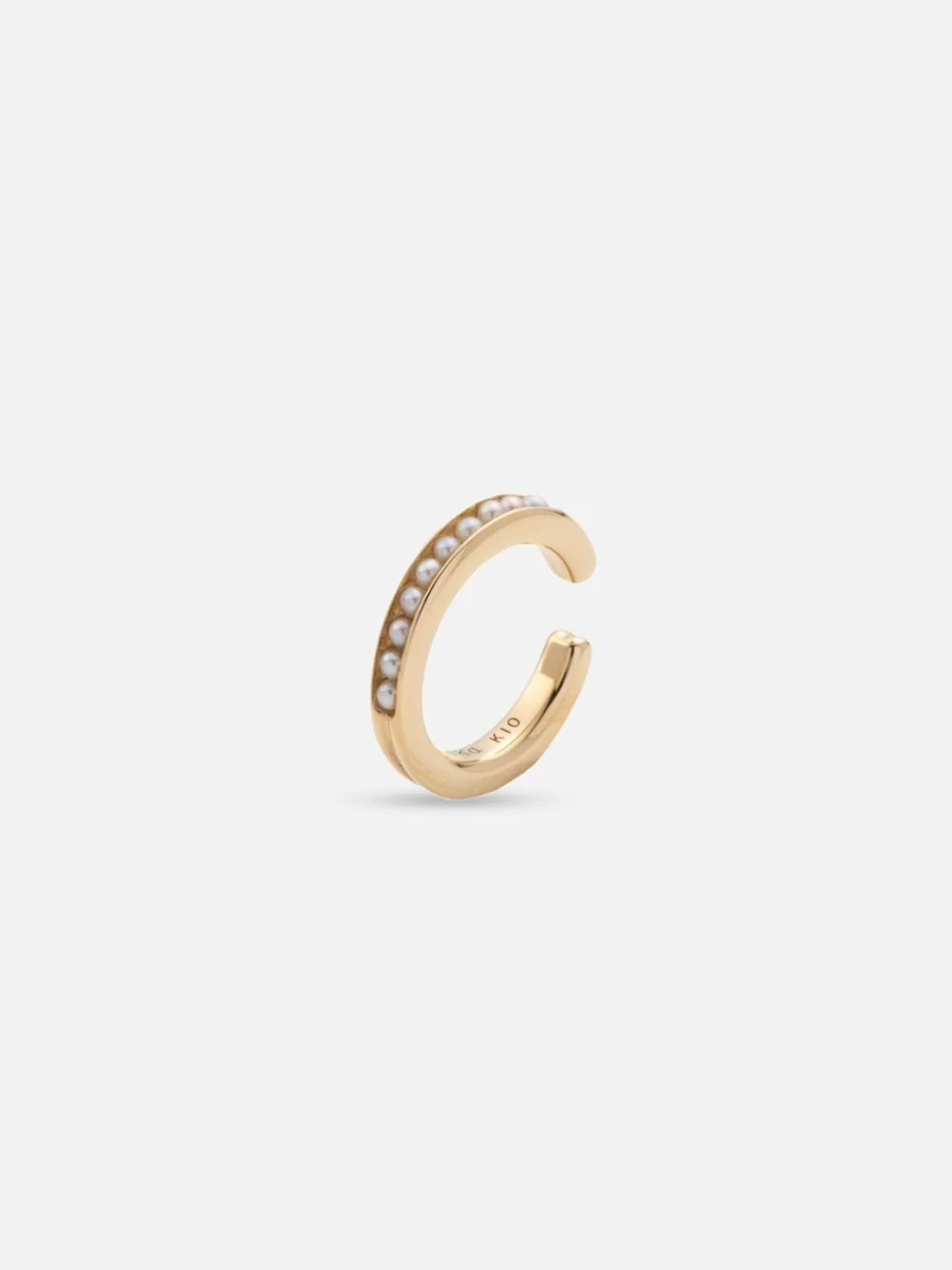 Hirotaka Small Caviar Pearl Ear Cuff - Elegant Pearl Studded Ear Cuff for Women