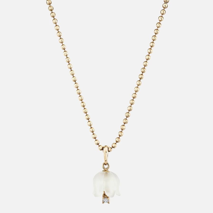 Ariel Gordon Jewelry Diamond Floret Quartz Pendant - Elegant Floral Quartz Gemstone Necklace