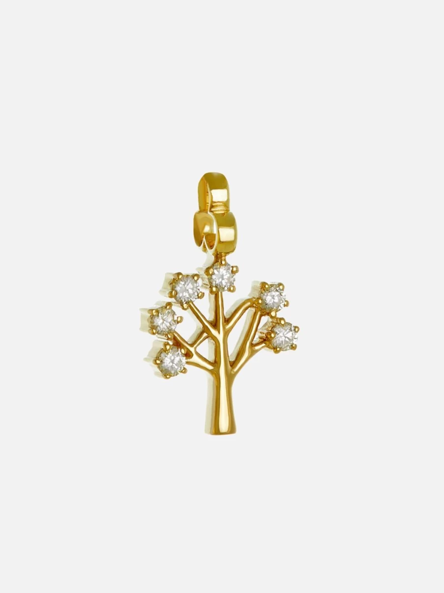 Devon Woodhill Diamond Tree Of Life Pendant Charm Necklace - Sterling Silver Elegant Jewelry Gift