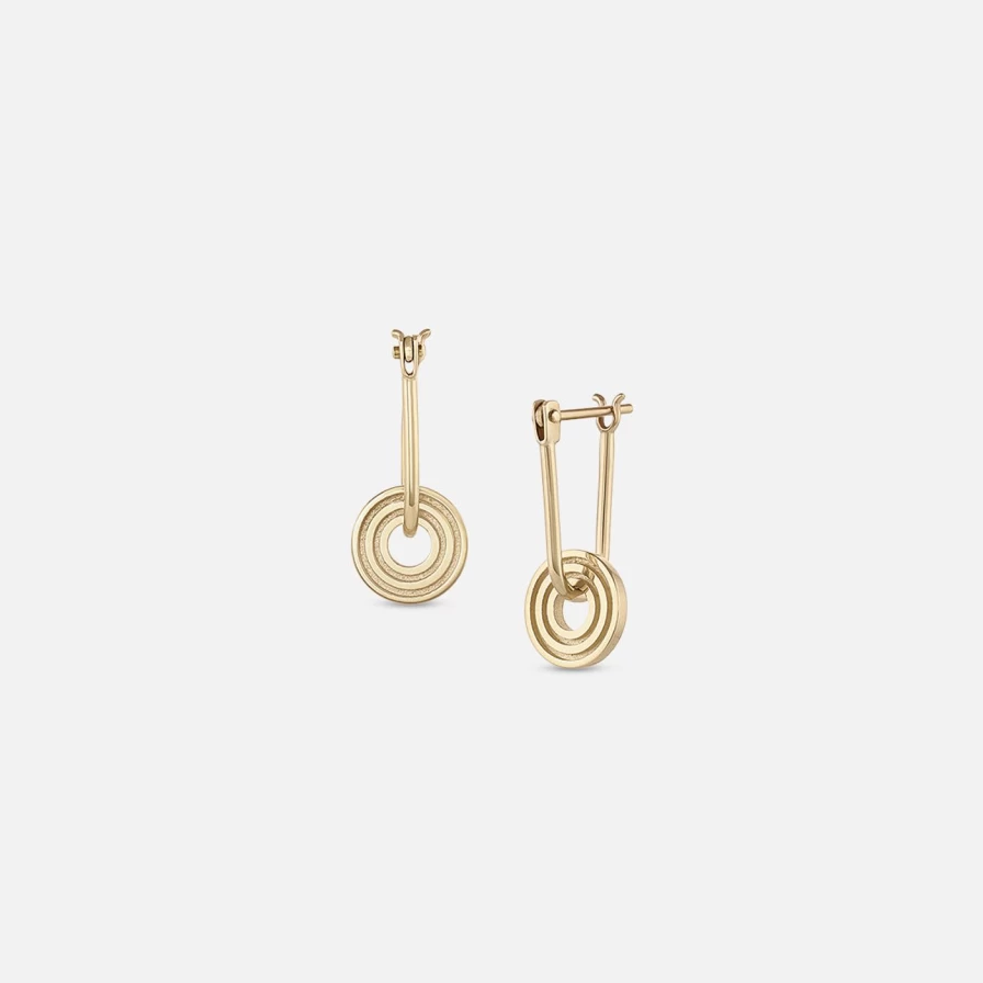 14K Yellow Gold Baby Cosmos Earrings by EMBLM Fine Jewelry - Elegant Celestial Studs