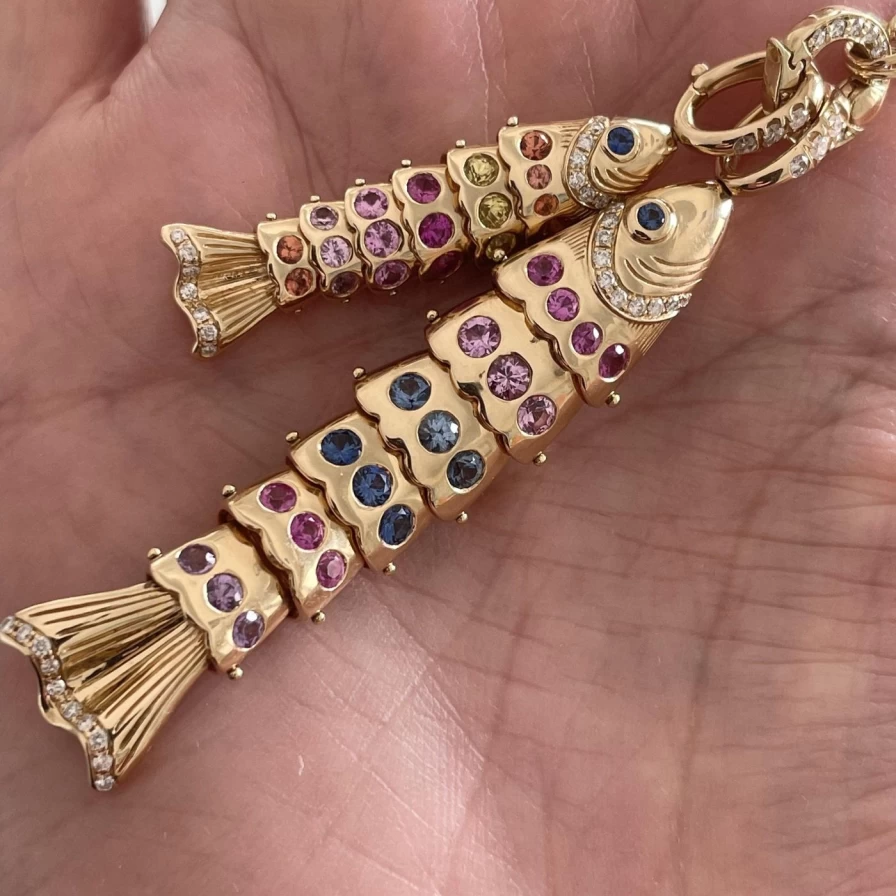 Eden Presley Swedish Fish Pendant - Unique Handmade Jewelry for Women and Men