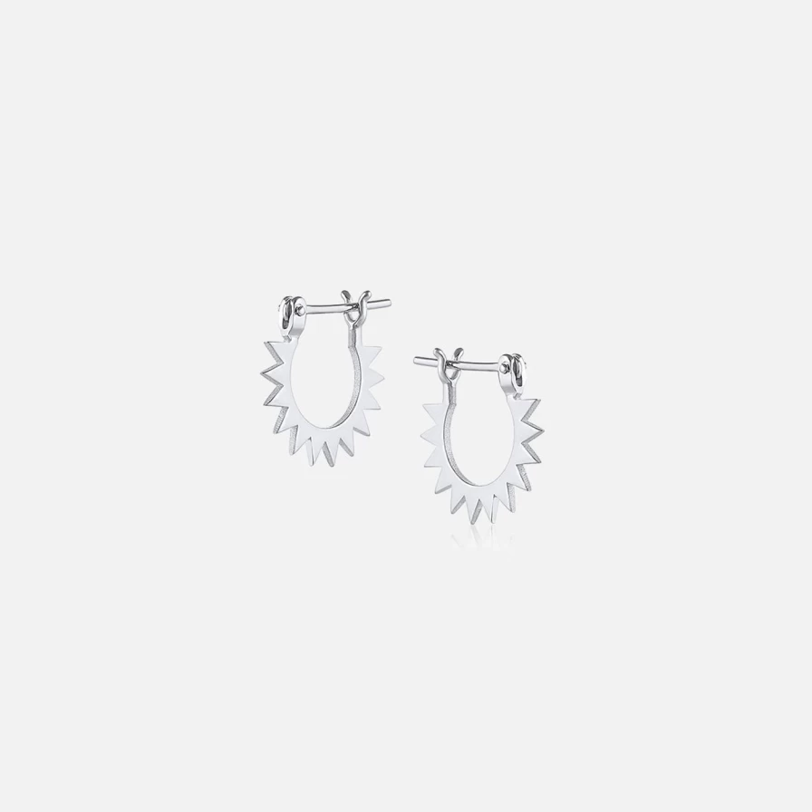 EMBLM Fine Jewelry Baby Spur Hoop - Sterling Silver Infant Earrings for Girls