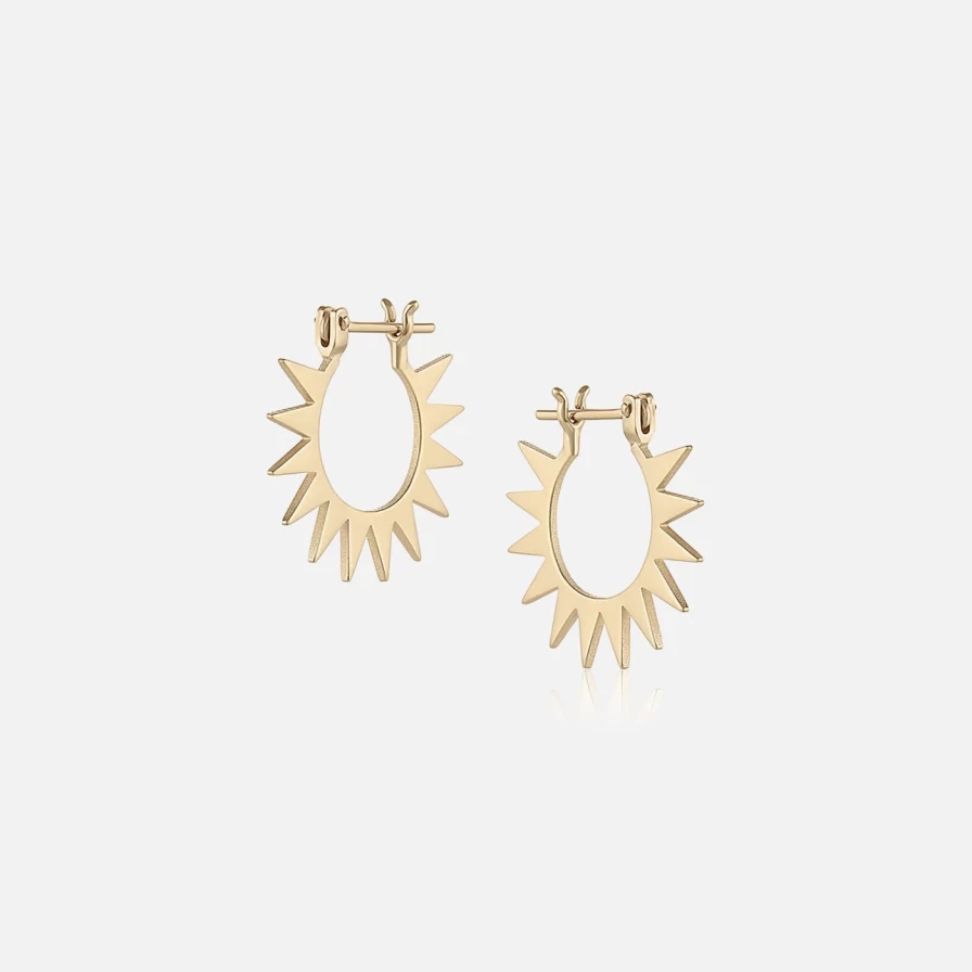 EMBLM Fine Jewelry 14K Yellow Gold Spur Hoop Earrings for Women