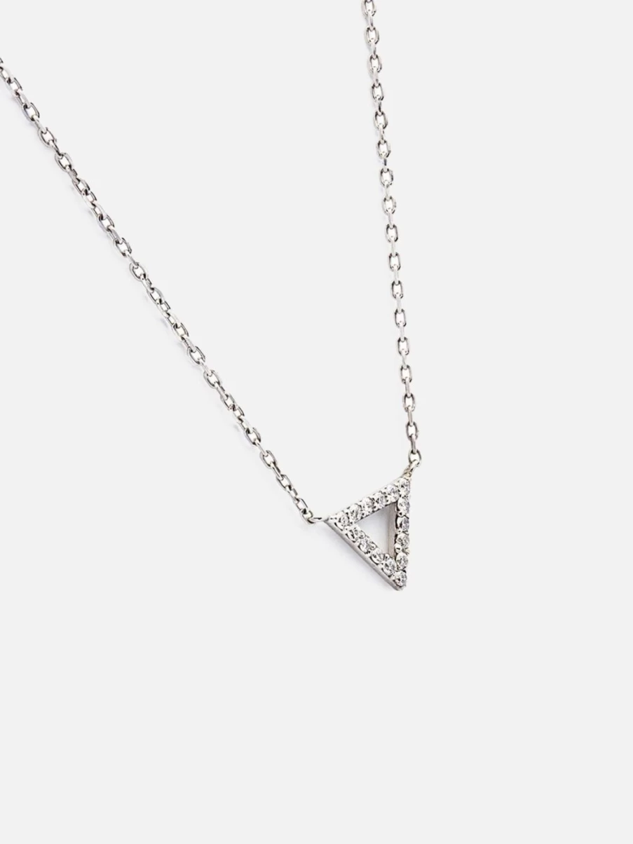 Noor Shamma White Gold Troika Choker Necklace for Women Elegant Minimalist Jewelry