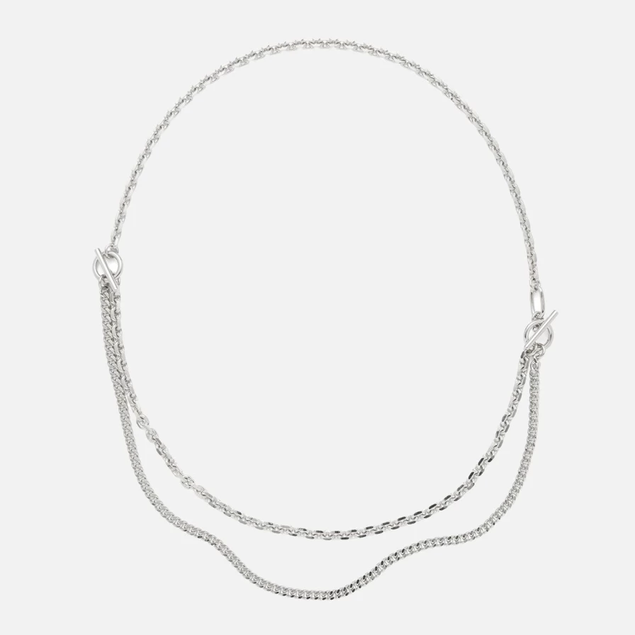 Lady Grey Sterling Silver 3-Way Pendant Necklace - Adjustable Chain for Versatile Styling