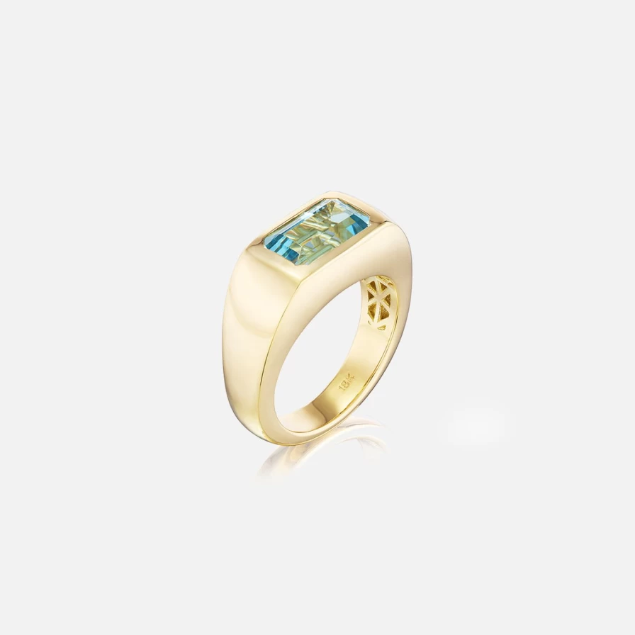 Akaila Reid Gypset Style Aquamarine Ring – Bohemian Chic Jewelry for Women