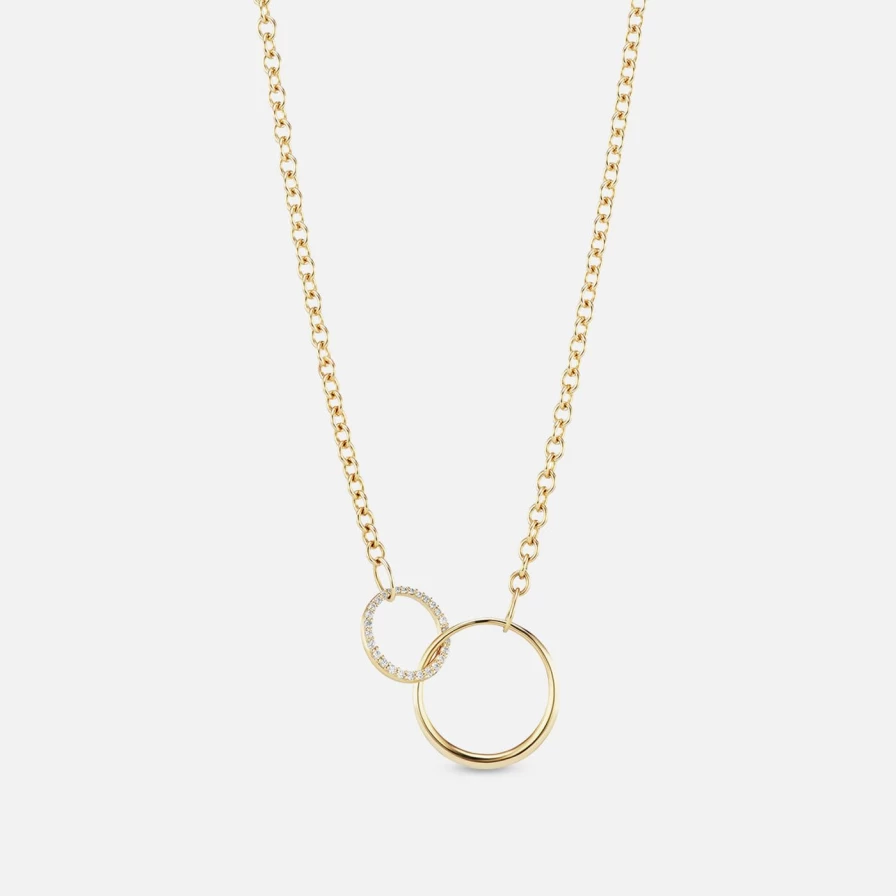 The Gild 14K Gold Diamond Best Friend Necklace for Women - Personalized Bestie Pendant Jewelry Gift