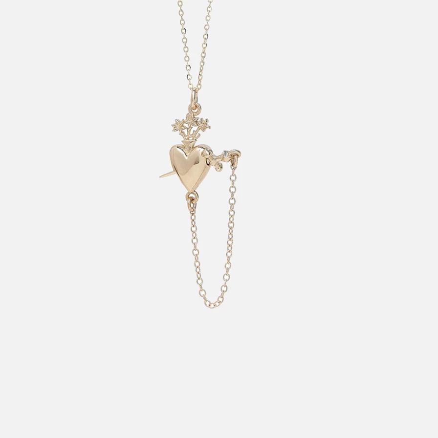Talon Jewelry Sacred Heart Pendant Necklace - Elegant Drop Charm for Women