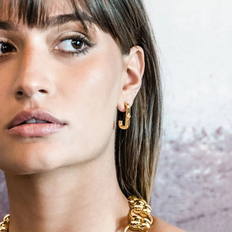Christina Caruso Heritage Gold Huggie Hoop Earrings for Women