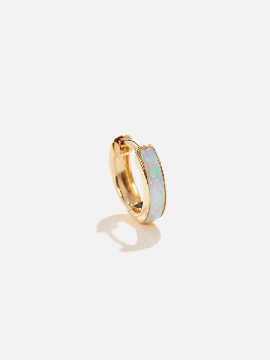 Pamela Love Gold Inlay Huggie Hoop Earrings