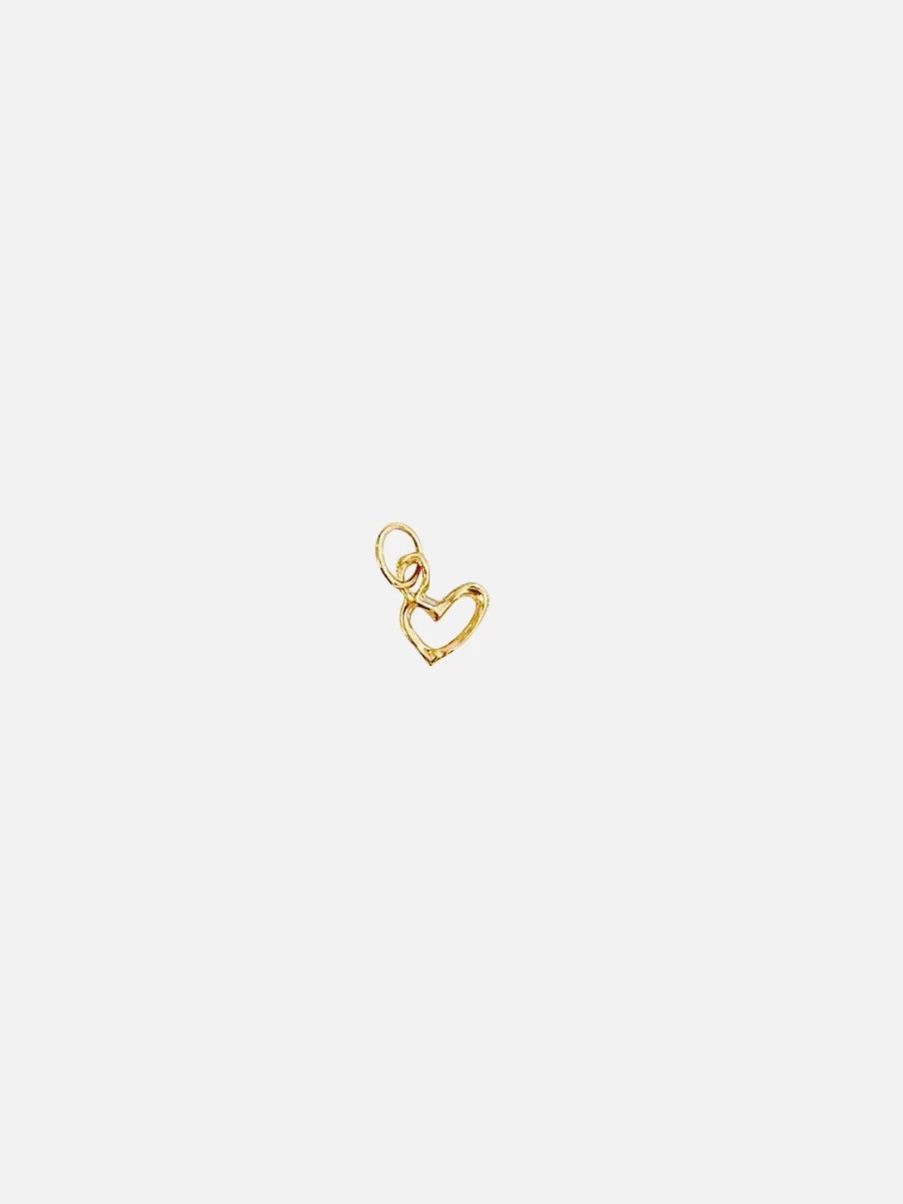 14K Yellow Gold Mini Heart Charm Pendant by Mandy Reid - Dainty Jewelry Gift