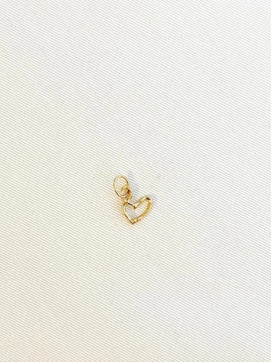 14K Yellow Gold Mini Heart Charm Pendant by Mandy Reid - Dainty Jewelry Gift