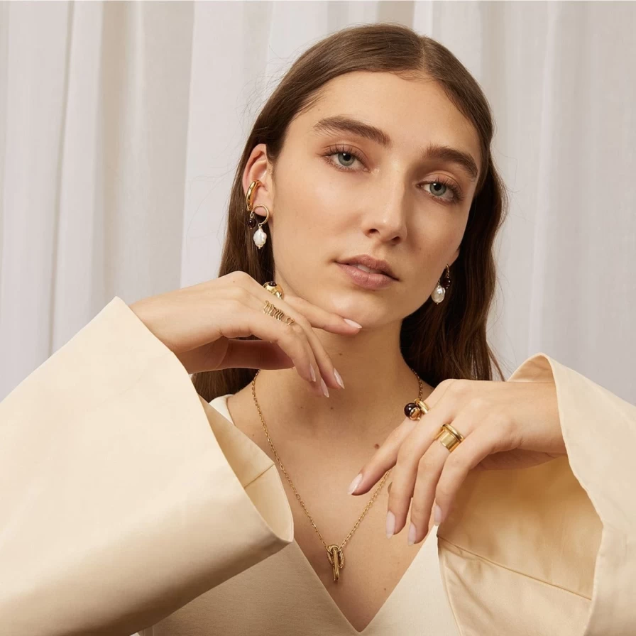 Lady Grey Gold Mega Ear Cuff - Bold Statement Ear Cuff Jewelry