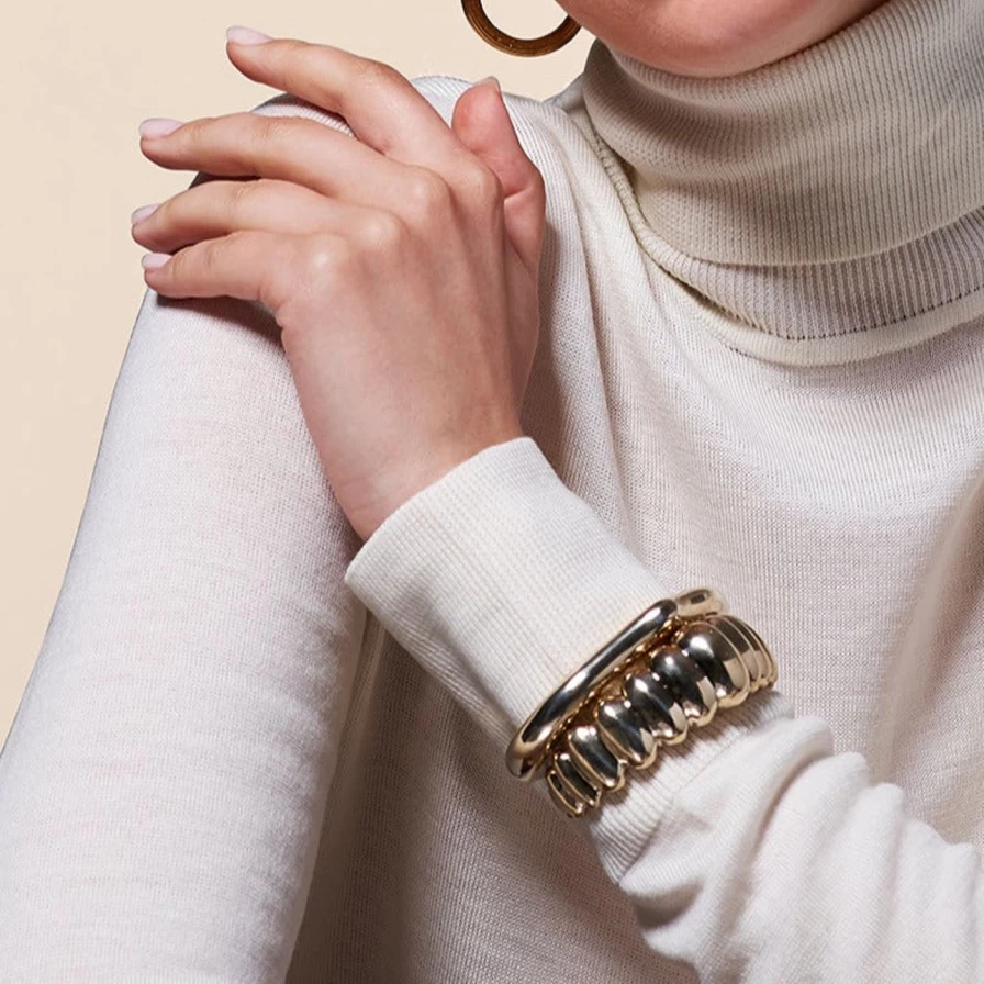 Christina Caruso Heritage Cuff Bracelet - Timeless Gold-Tone Bangle for Women