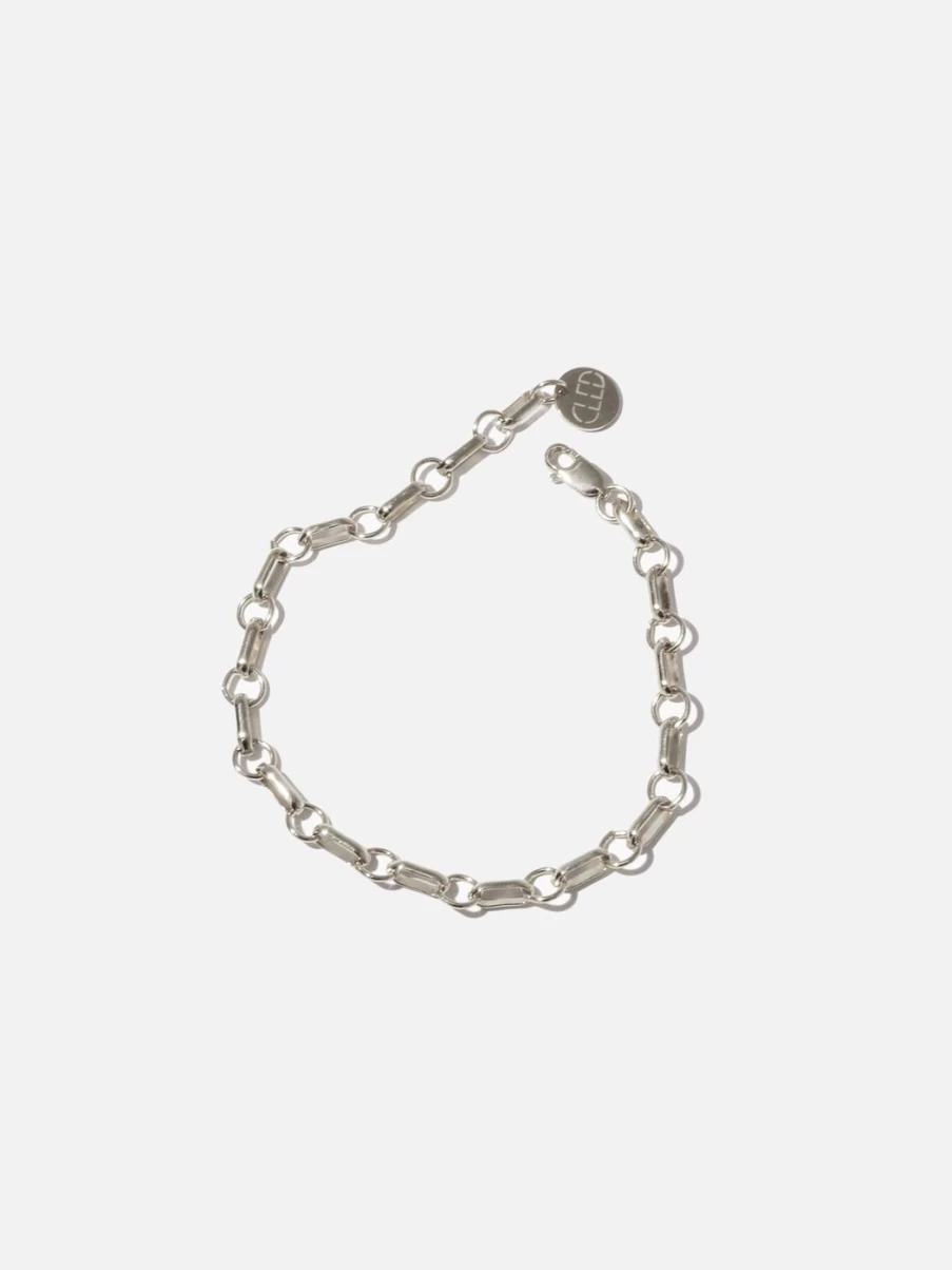 CLED Sterling Silver Icon Chain Bracelet for Women and Men - Elegant Designer Jewelry Gift